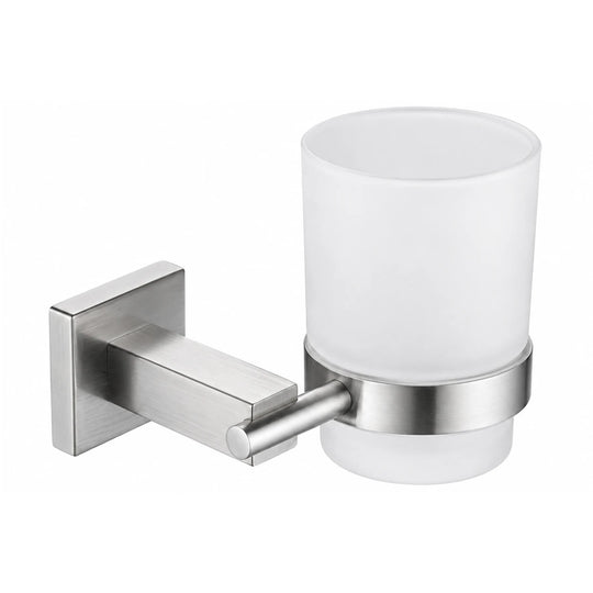 Brushed Nickel Tumbler Holder — wall-mounted SUS304 stainless steel bathroom hardware | SANIKB