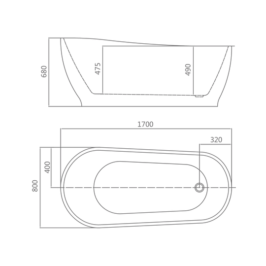 SANIKB D-8075WB dimension drawing