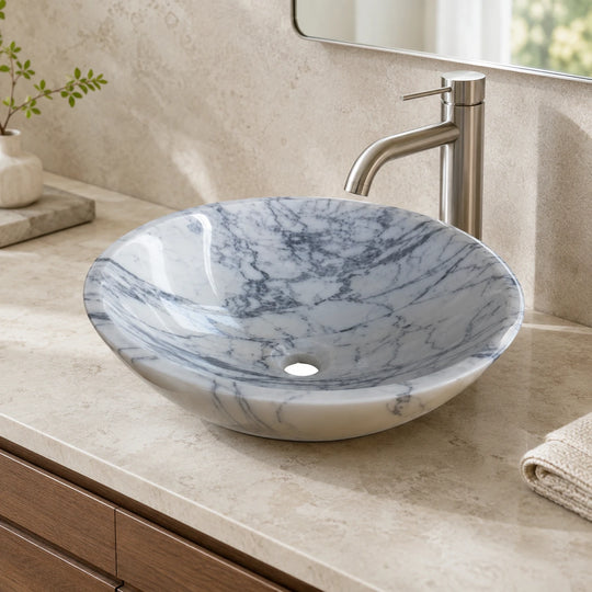 Carrara White marble Basin