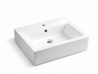 SANIKB D01 white ceramic basin, above-counter or wall-hung
