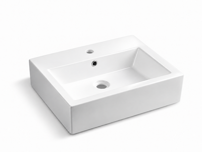 SANIKB D01 white ceramic basin, above-counter or wall-hung