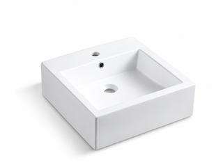 SANIKB D03 white ceramic basin, above-counter or wall-hung