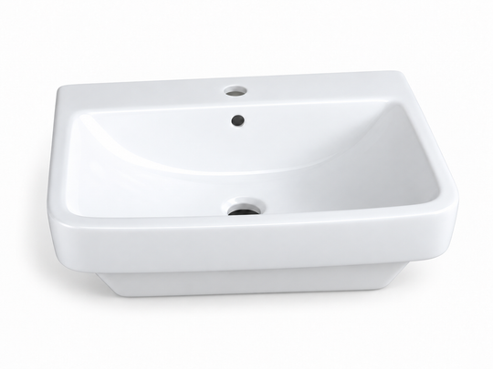 SANIKB D171 white semi-recessed ceramic basin