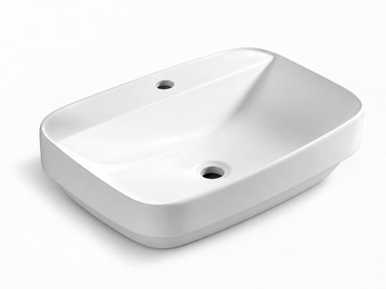 SANIKB D417 white semi-recessed ceramic basin