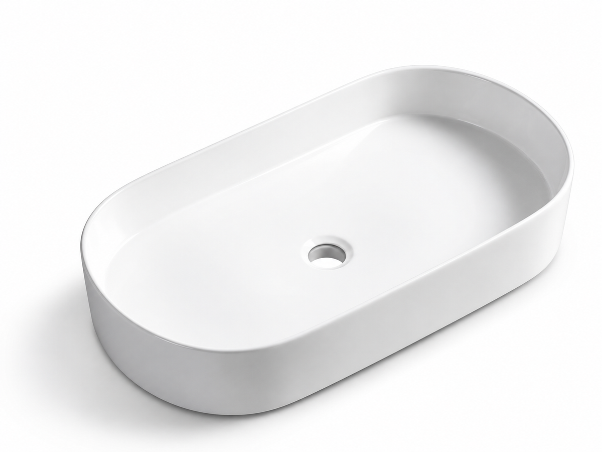 SANIKB D504B white ceramic basin