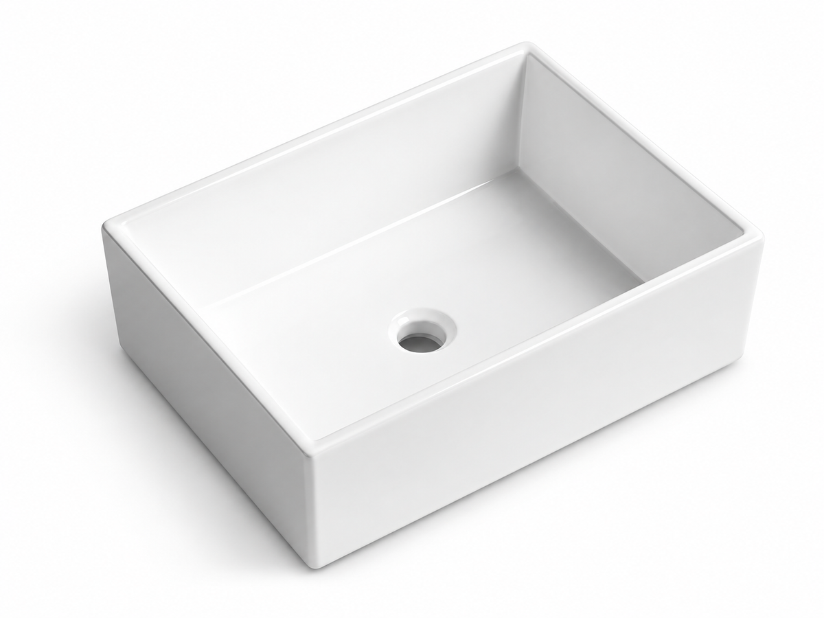 SANIKB D555B white ceramic basin