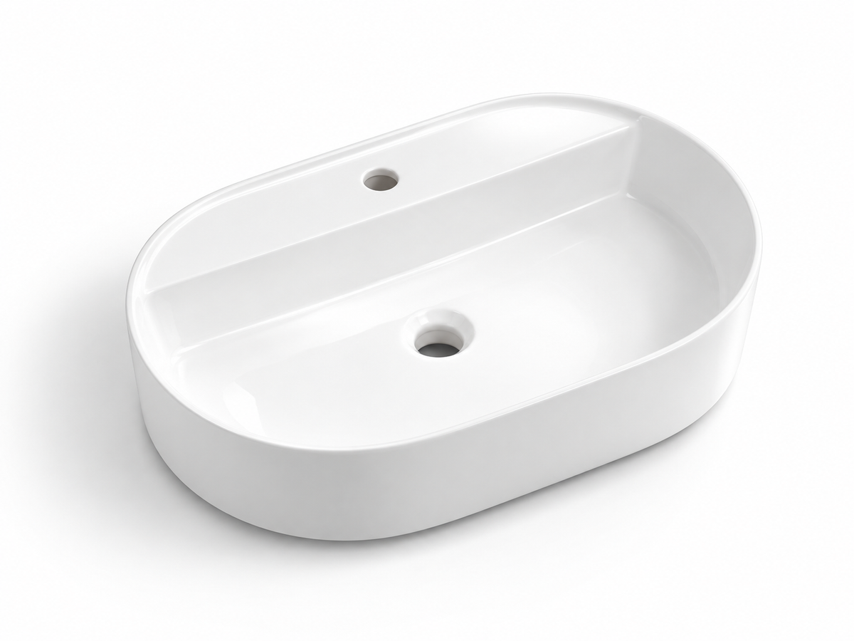 SANIKB D572B white ceramic basin