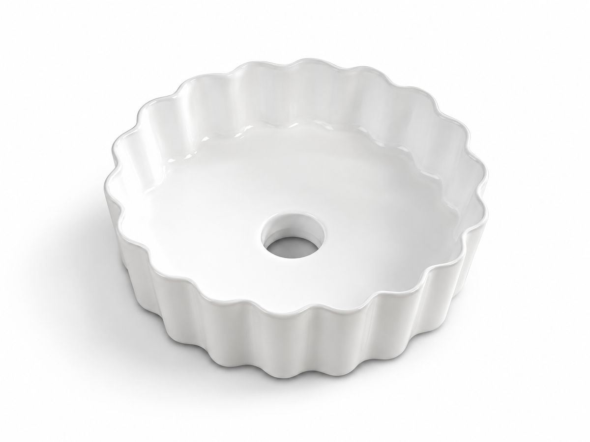 SANIKB D575 white ceramic basin