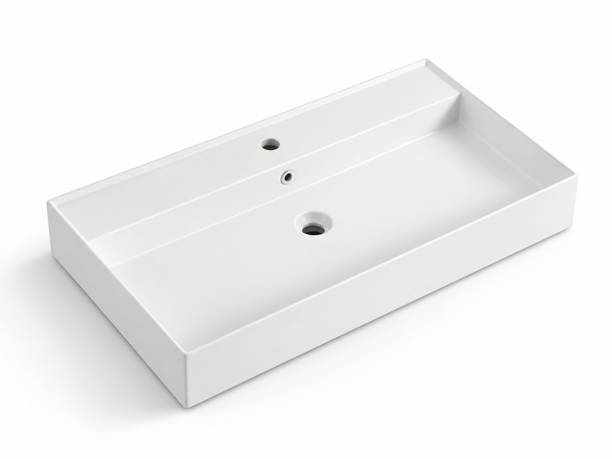 SANIKB D577-80 white ceramic basin