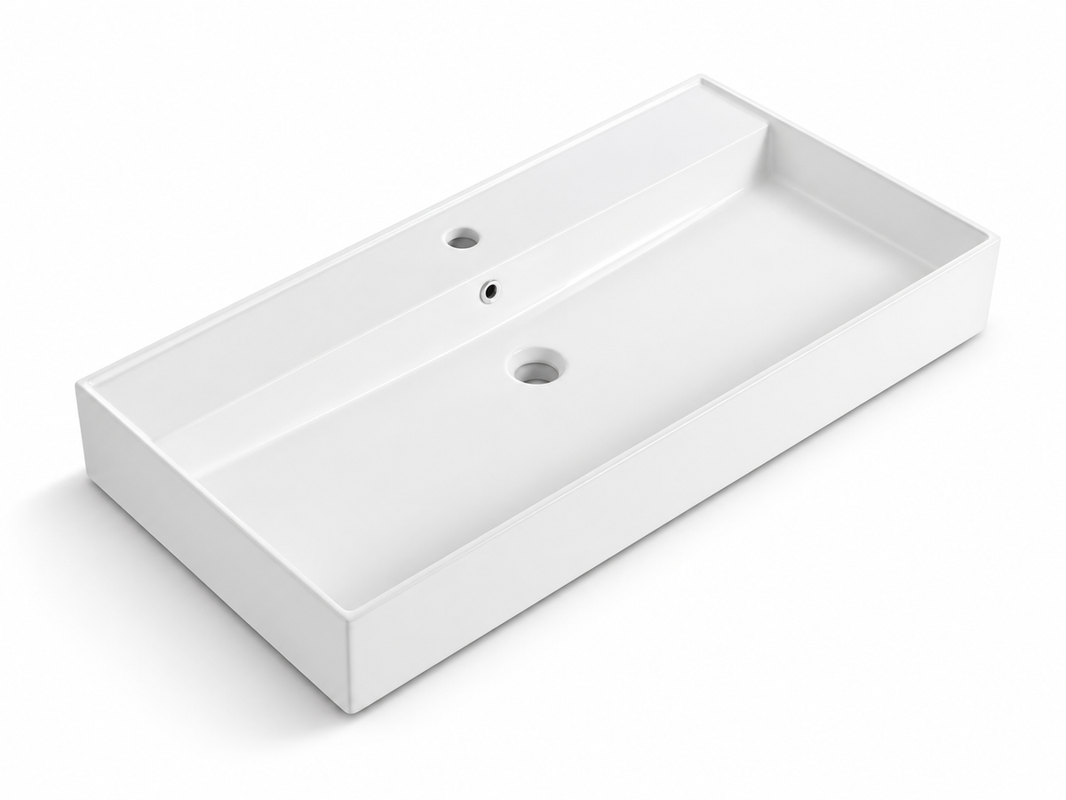 SANIKB D577-90 white ceramic basin