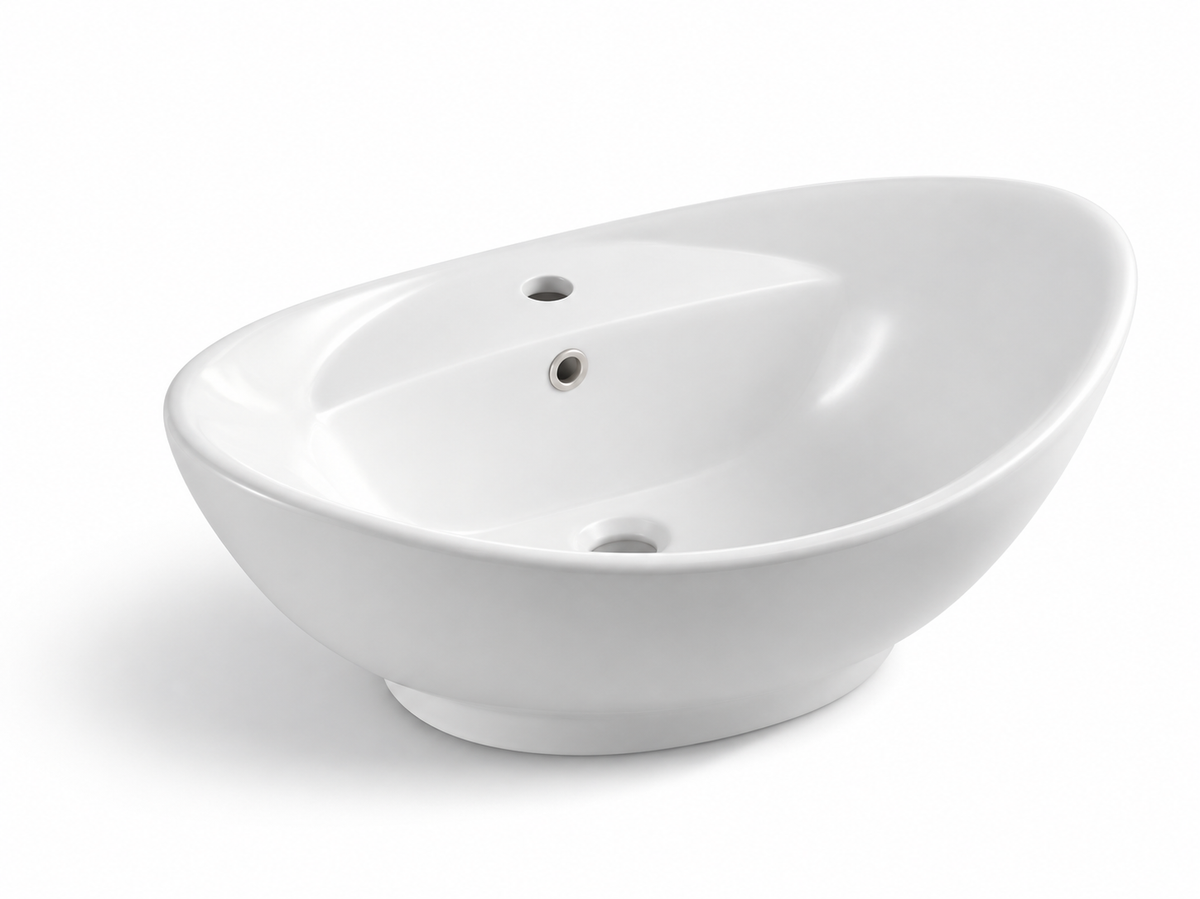 SANIKB D62 white ceramic basin