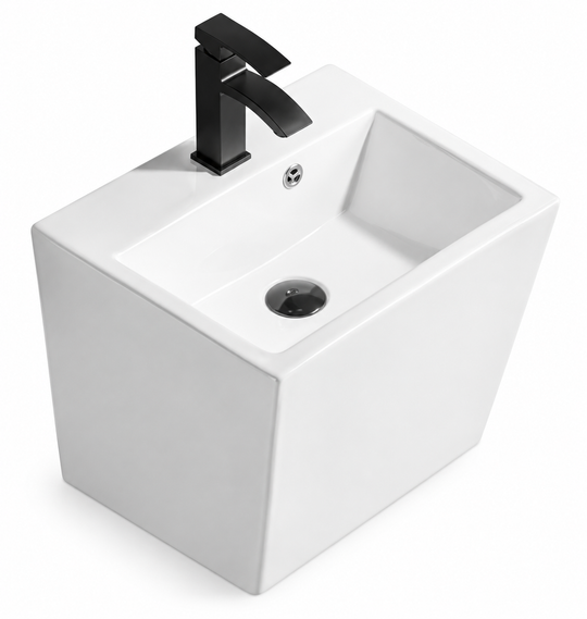 SANIKB SHY-3112 white wall-hung ceramic basin
