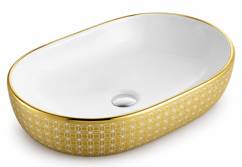 White / Gold mosaic pattern