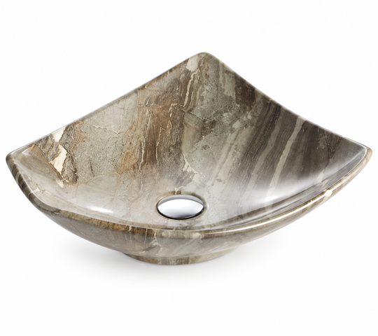 SANIKB SHY-5025D11 brown / grey stone look ceramic basin