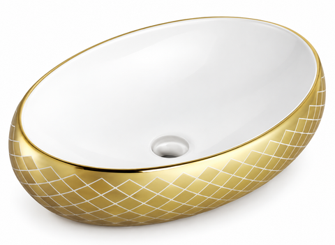 White / Gold diagonal pattern