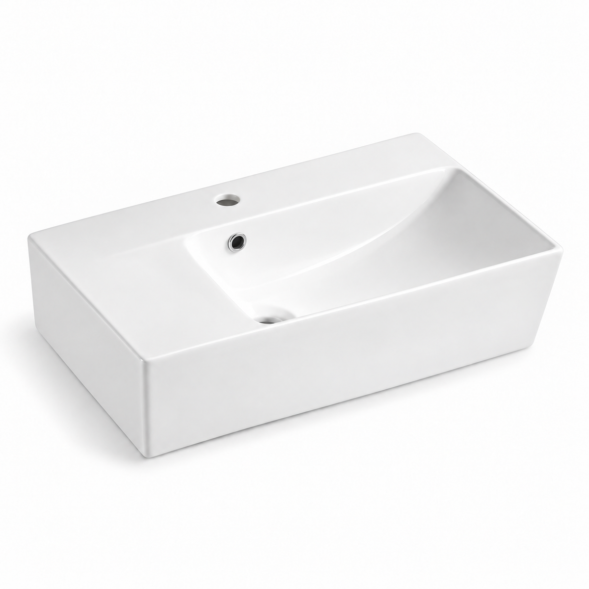 SANIKB SHY-5065R white wall-hung ceramic basin