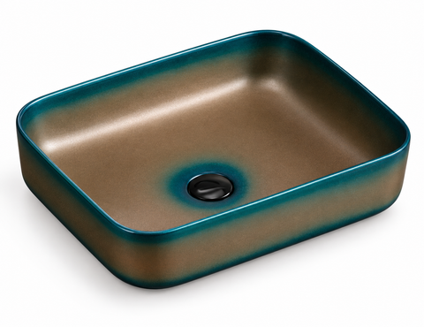 500 × 385 × 130 mm / Teal / Bronze Gradient