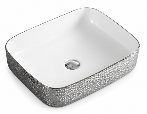 White interior / Silver textured look exterior