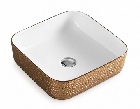 White interior / Copper textured look exterior