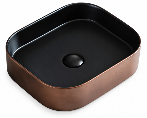 450 × 380 × 110 mm / Black interior / Copper exterior