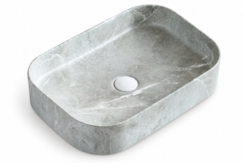 550 × 380 × 110 mm / Light Grey marble look