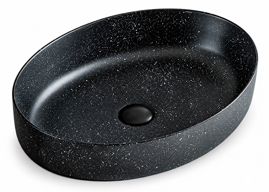 SANIKB SHY-8090D132 black speckles ceramic basin