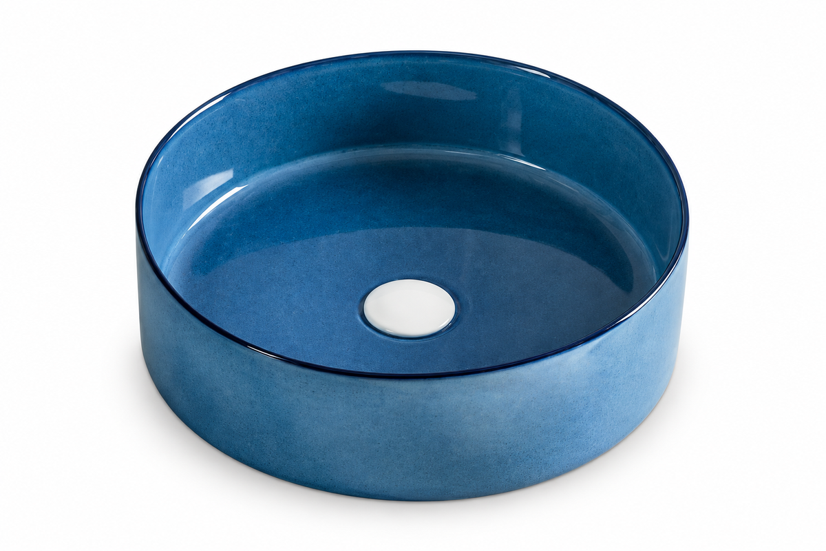SANIKB SHY-9002 blue ceramic basin