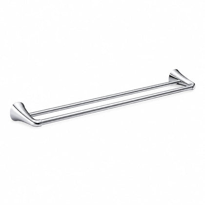 Chrome Double Towel Bar — wall-mounted SUS304 stainless steel bathroom hardware | SANIKB