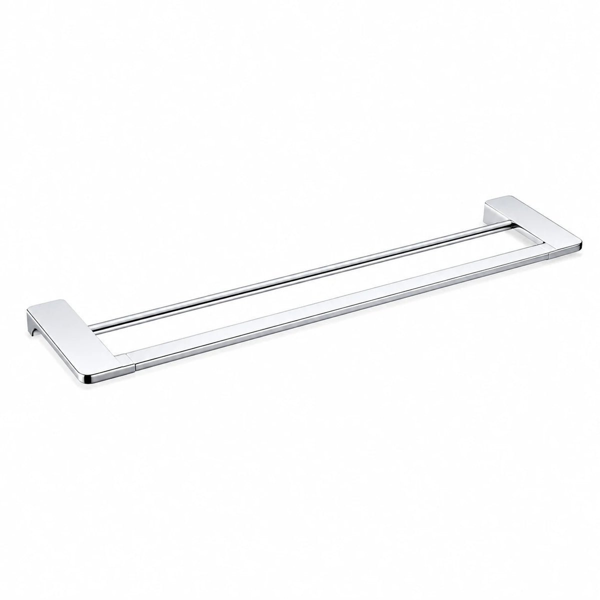 Chrome Double Towel Bar — wall-mounted SUS304 stainless steel bathroom hardware | SANIKB