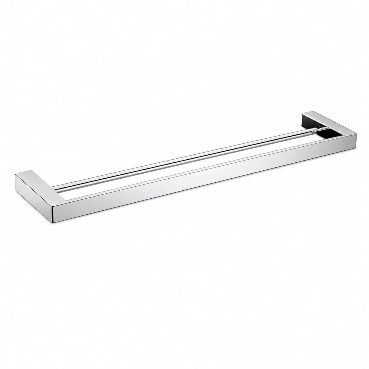 Chrome Double Towel Bar — wall-mounted SUS304 stainless steel bathroom hardware | SANIKB