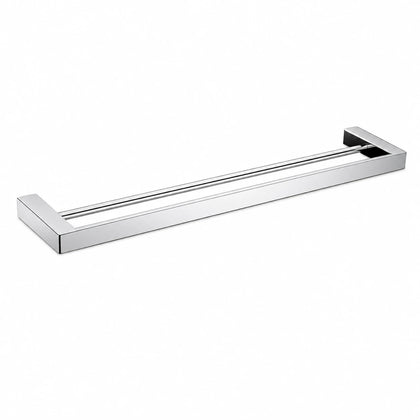 Chrome Double Towel Bar — wall-mounted SUS304 stainless steel bathroom hardware | SANIKB