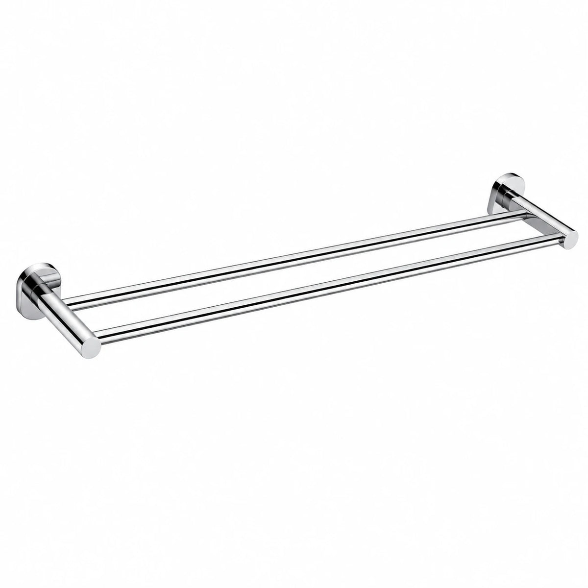 Chrome Double Towel Bar — wall-mounted SUS304 stainless steel bathroom hardware | SANIKB