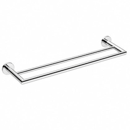 Chrome Double Towel Bar — wall-mounted SUS304 stainless steel bathroom hardware | SANIKB