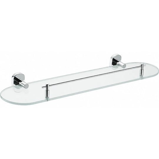 Chrome Glass Shelf — wall-mounted SUS304 stainless steel bathroom hardware | SANIKB