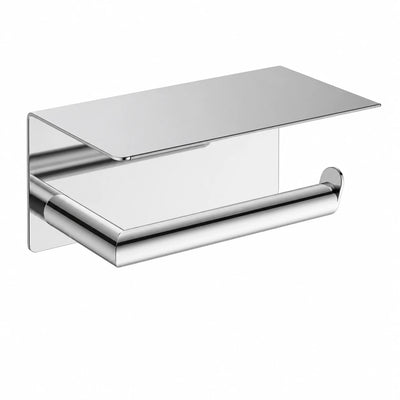 Chrome Paper Holder with Shelf — wall-mounted SUS304 stainless steel bathroom hardware | SANIKB