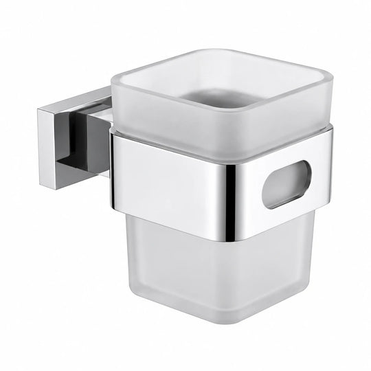 Chrome Tumbler Holder — wall-mounted SUS304 stainless steel bathroom hardware | SANIKB