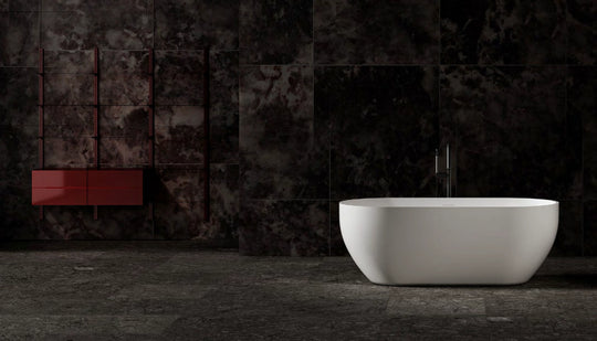 Clean Oval Solid Surface Bathtub - T8501; complete model view