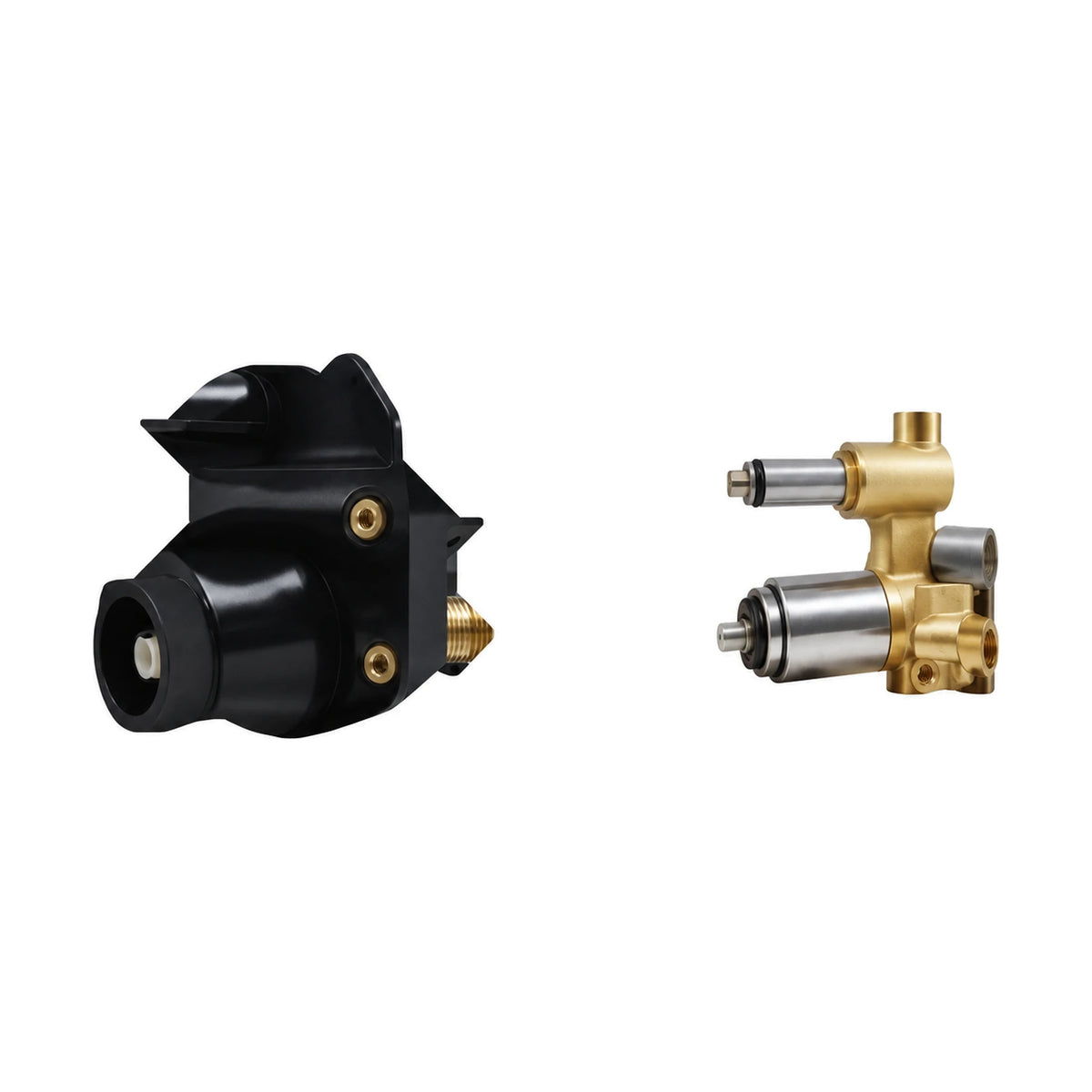 In-wall rough-in valve for Round Plate Concealed Shower System with Rain Head & Handheld — SANIKB SP1006 22 43 1