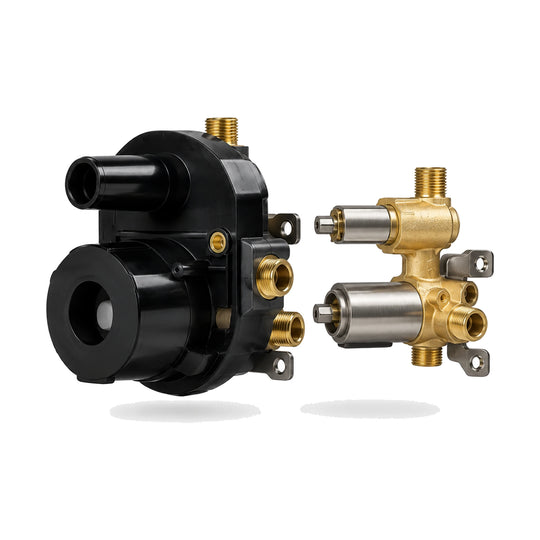 In-wall rough-in valve for Taper Blade Concealed Shower System with Rain Head & Handheld — SANIKB SP029A 22 45 1
