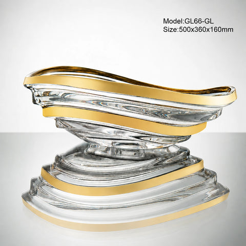 Clear Glass with Gold Rim