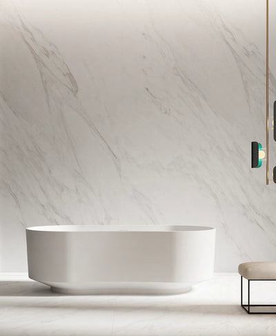 Contoured Oval Solid Surface Bathtub - T8702; complete model view