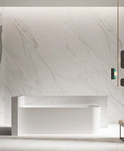 Corner Profile Rectangle Solid Surface Bathtub - T8503L/R; complete model view