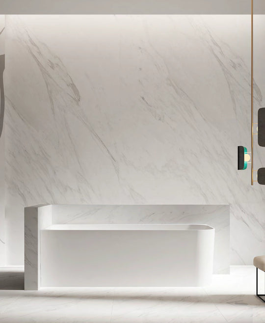Corner Profile Rectangle Solid Surface Bathtub - T8503L/R; complete model view