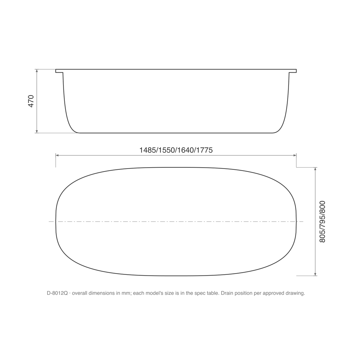 SANIKB D-8012Q dimension drawing