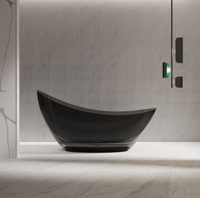 Dark High-Back Slipper Bathtub; original factory model XA-8808T complete product view