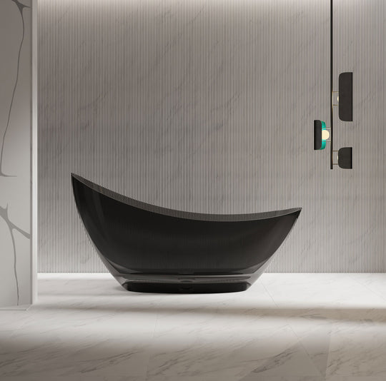 Dark High-Back Slipper Bathtub; original factory model XA-8808T complete product view