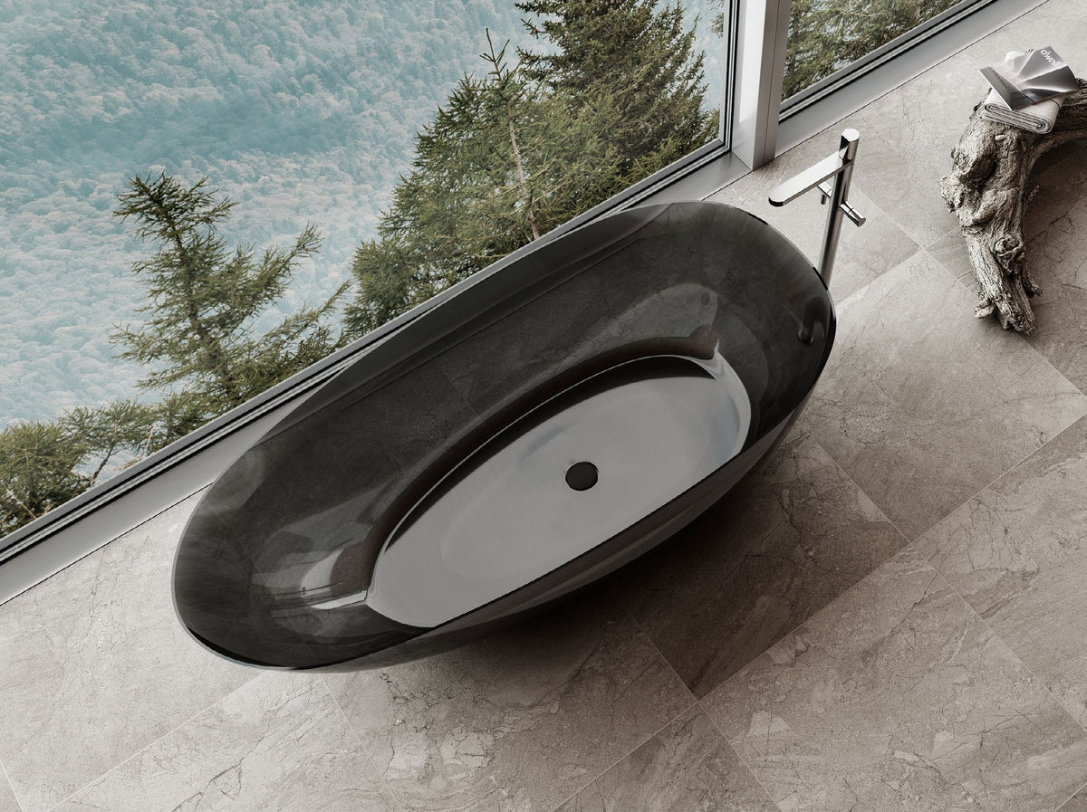 Dark Oval Bathtub with Swept Ends; original factory model XA-8866T catalogue detail view 1