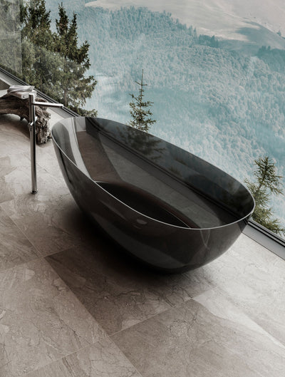 Dark Oval Bathtub with Swept Ends; original factory model XA-8866T complete product view