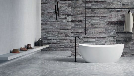 Deep Oval Solid Surface Bathtub - XA-8801; complete factory model view