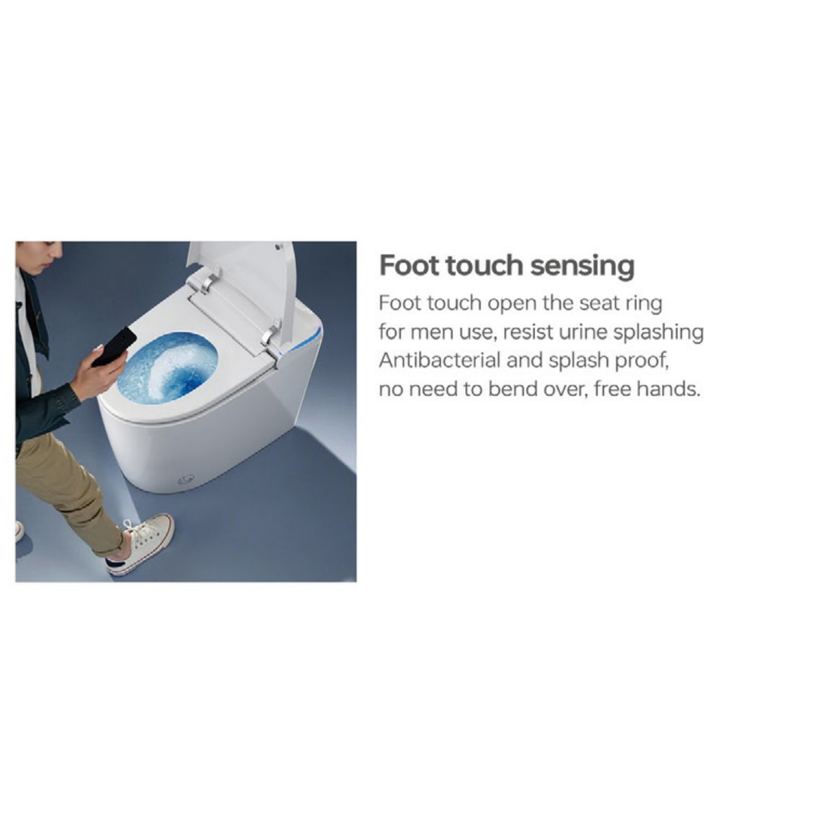 SANIKB E6 — E6 Radar-Sensor Smart Bidet Toilet with Foot-Sensing Lid and UV Steril (feature 4)